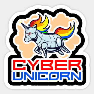 cyber Unicorn Sticker